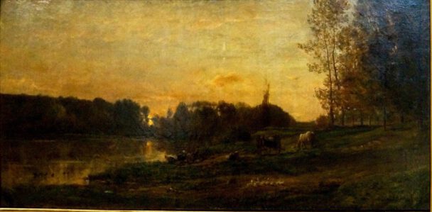 Sonnenuntergang über der Donau