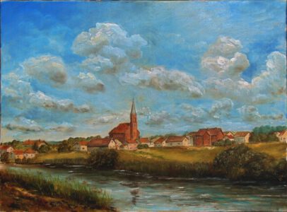 Ansicht nach einer Postkarte von Hebertsfelden im Rottal